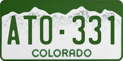 CO license plate ATO331