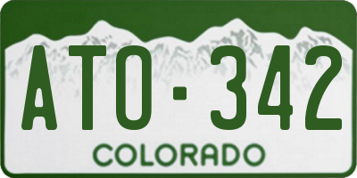 CO license plate ATO342