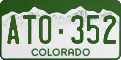 CO license plate ATO352