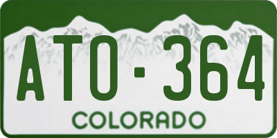 CO license plate ATO364