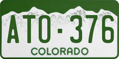 CO license plate ATO376