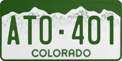 CO license plate ATO401