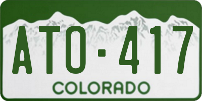 CO license plate ATO417