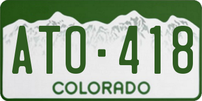 CO license plate ATO418