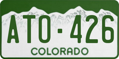CO license plate ATO426