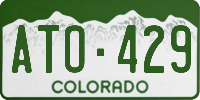 CO license plate ATO429