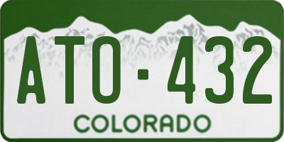 CO license plate ATO432