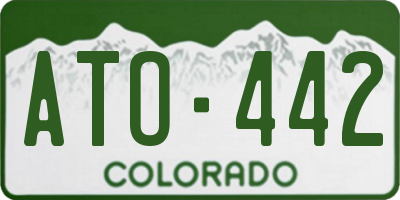 CO license plate ATO442
