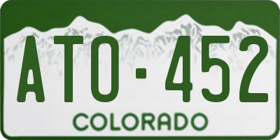 CO license plate ATO452