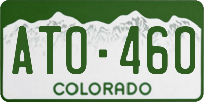CO license plate ATO460