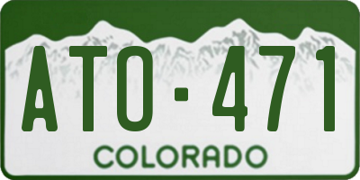 CO license plate ATO471