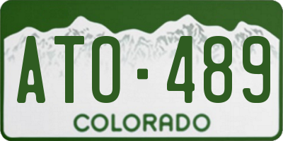 CO license plate ATO489