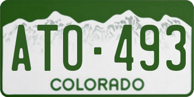 CO license plate ATO493