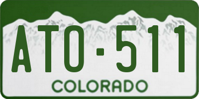 CO license plate ATO511