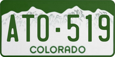 CO license plate ATO519