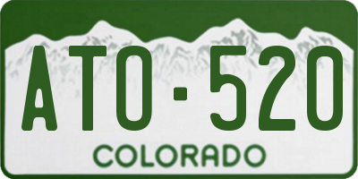 CO license plate ATO520