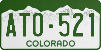 CO license plate ATO521