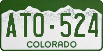 CO license plate ATO524