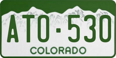CO license plate ATO530