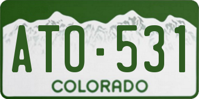 CO license plate ATO531