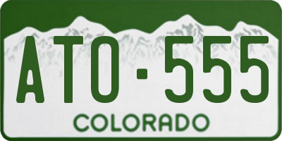 CO license plate ATO555