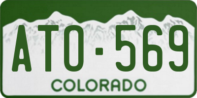 CO license plate ATO569