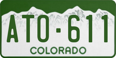 CO license plate ATO611