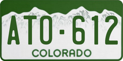 CO license plate ATO612