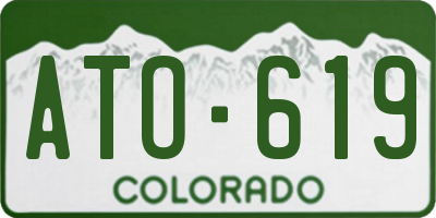 CO license plate ATO619