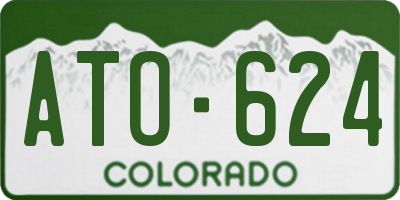 CO license plate ATO624