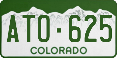 CO license plate ATO625