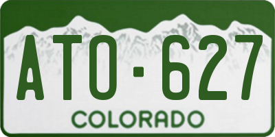 CO license plate ATO627