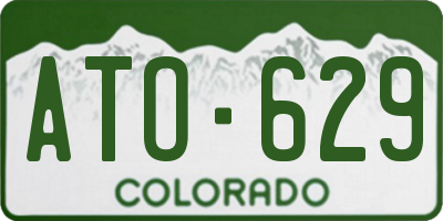 CO license plate ATO629
