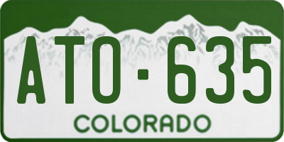CO license plate ATO635