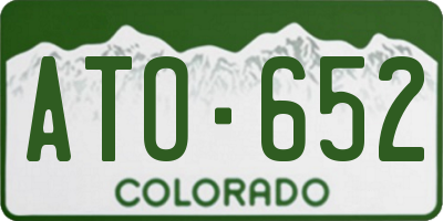 CO license plate ATO652