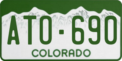 CO license plate ATO690