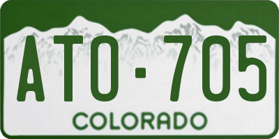 CO license plate ATO705