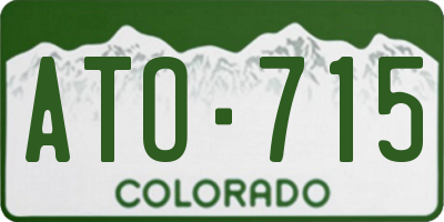 CO license plate ATO715