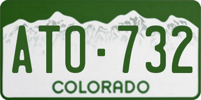 CO license plate ATO732
