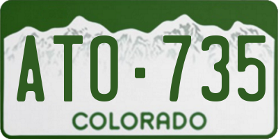 CO license plate ATO735