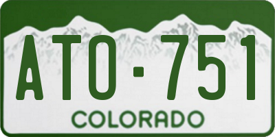 CO license plate ATO751