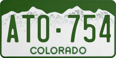CO license plate ATO754