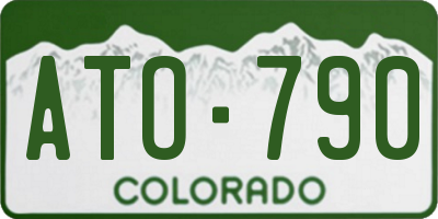 CO license plate ATO790