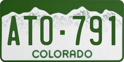 CO license plate ATO791