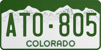 CO license plate ATO805
