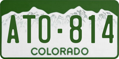 CO license plate ATO814