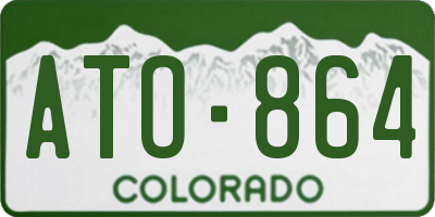 CO license plate ATO864