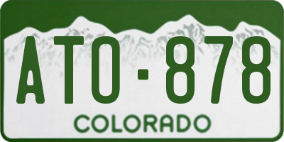 CO license plate ATO878