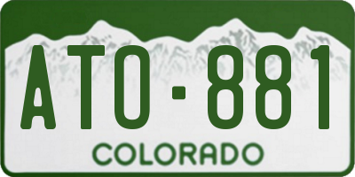 CO license plate ATO881