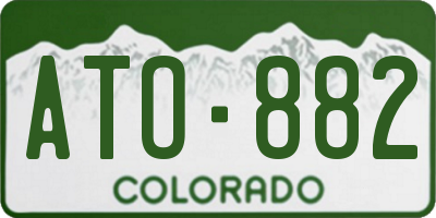 CO license plate ATO882